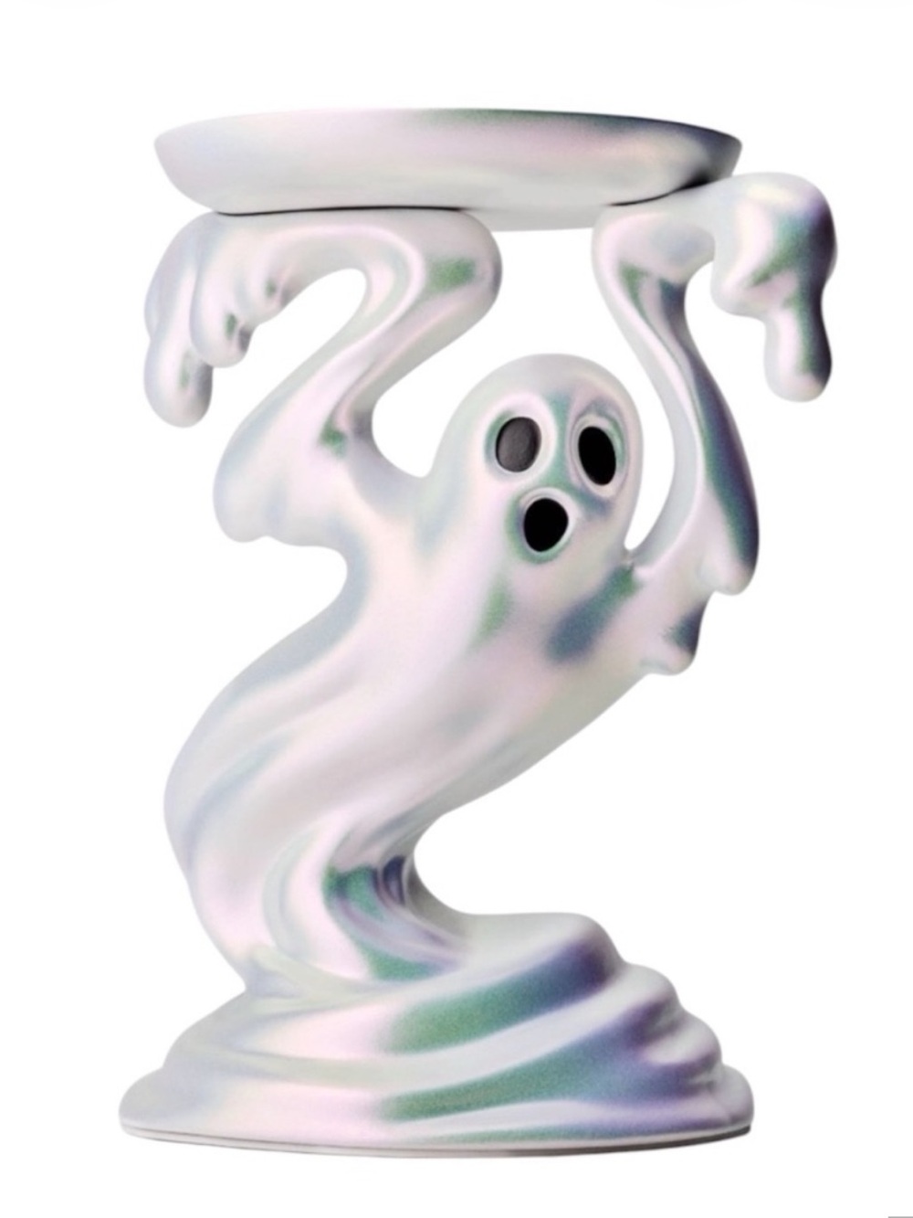 Bath & Body Works Iridescent Pastel Ghost 3Wick Candle Pedestal